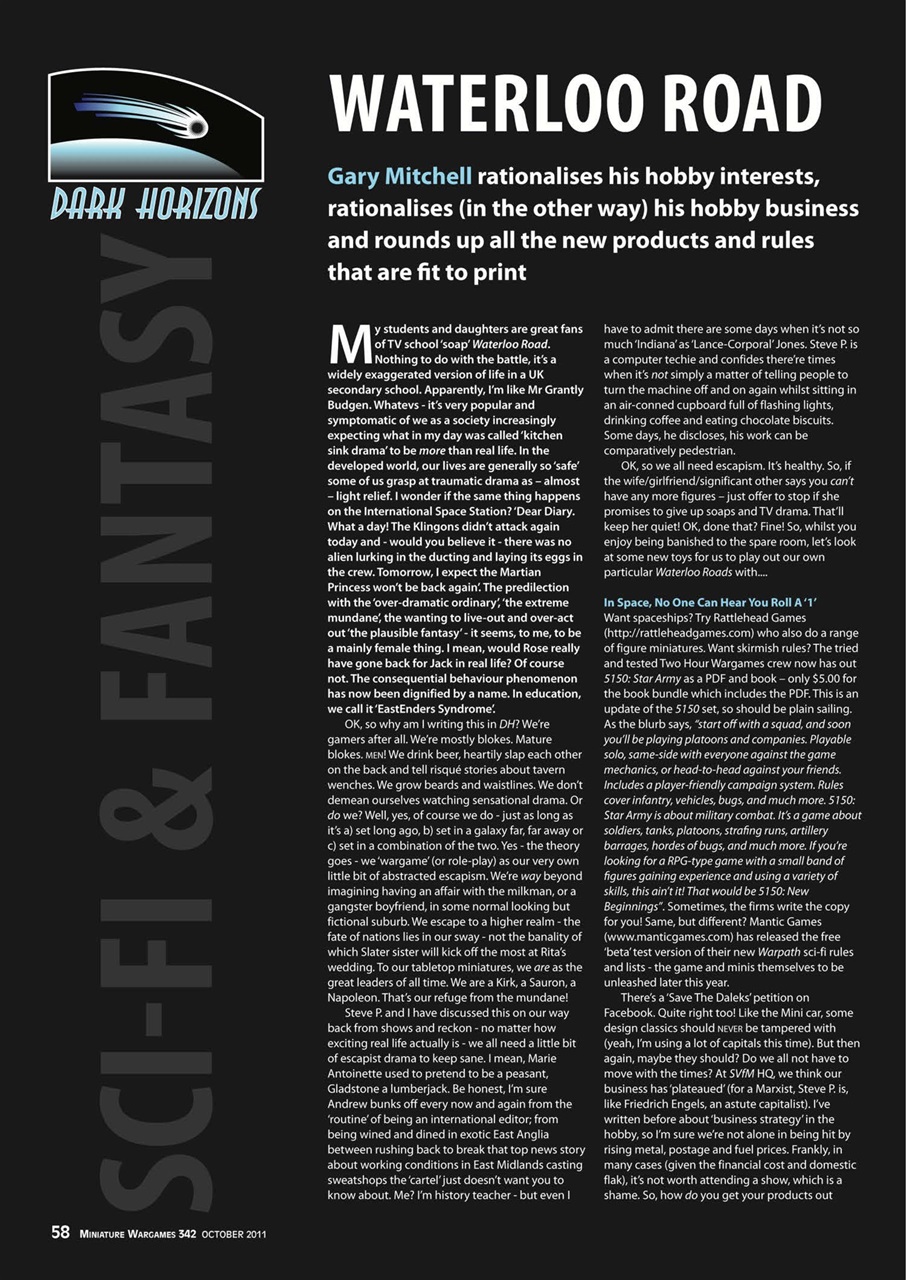 Miniature Wargames Preview Pages