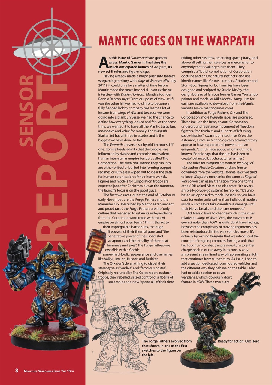 Miniature Wargames Preview Pages
