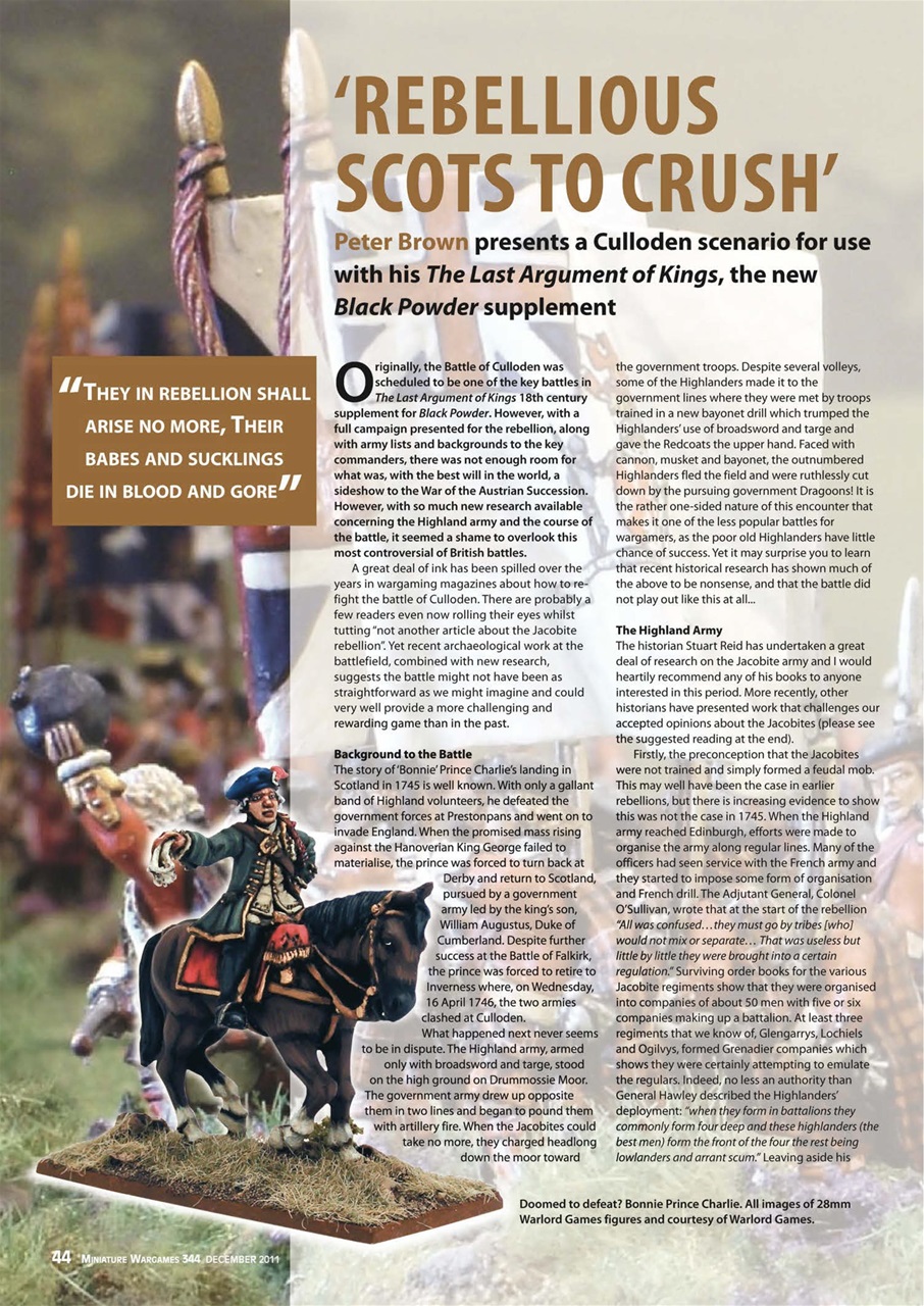 Miniature Wargames Preview Pages