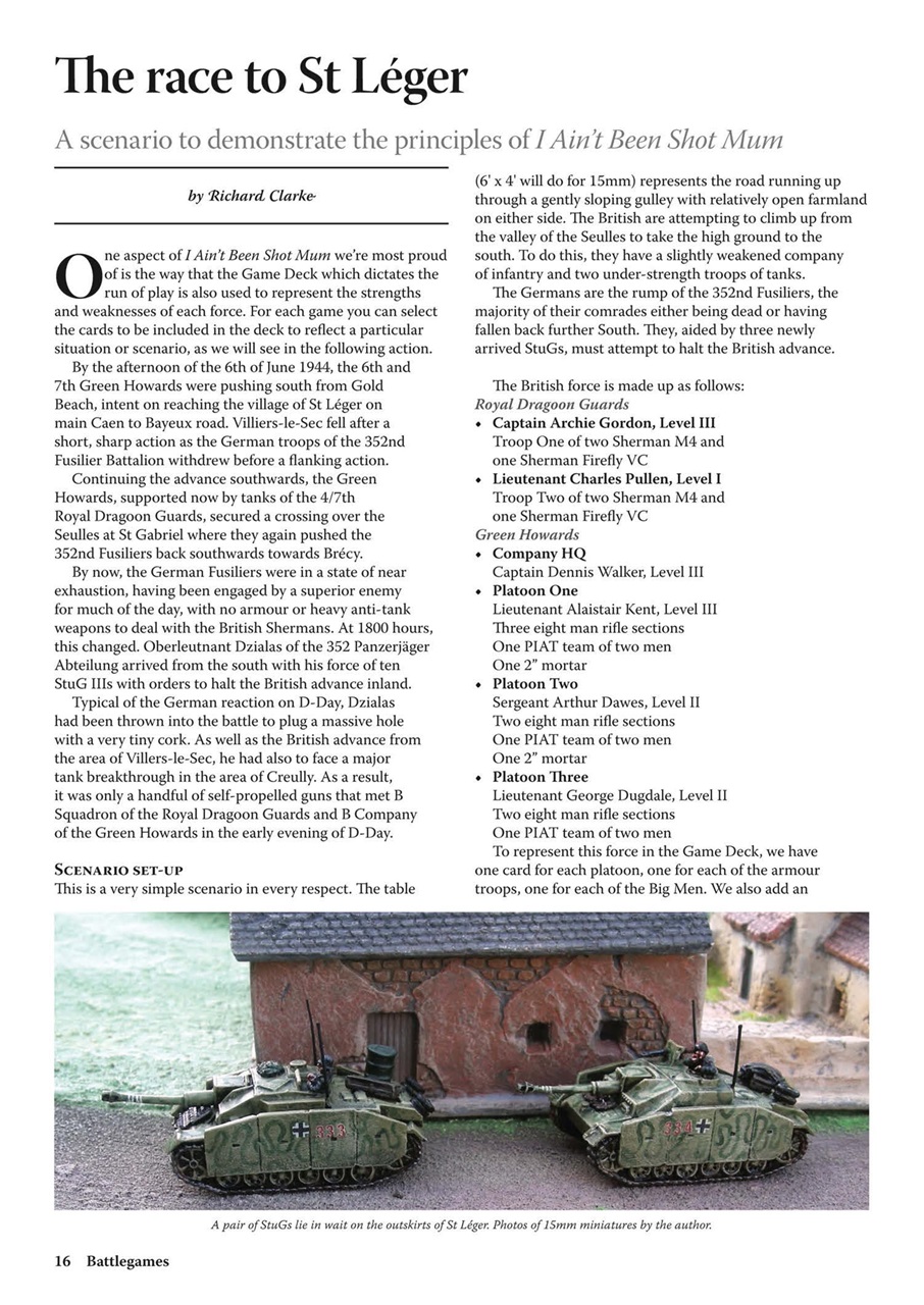 Miniature Wargames Preview Pages