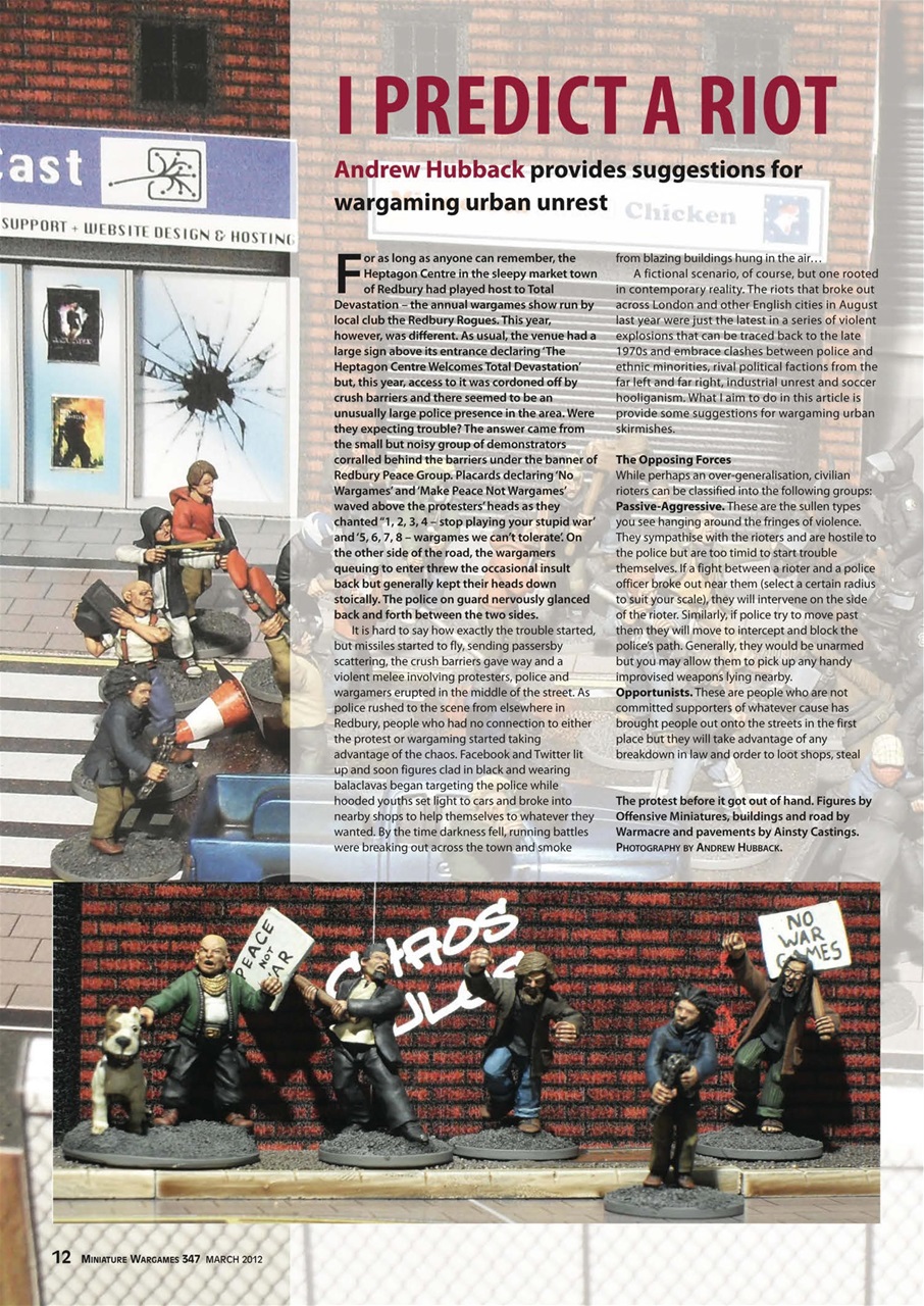 Miniature Wargames Preview Pages