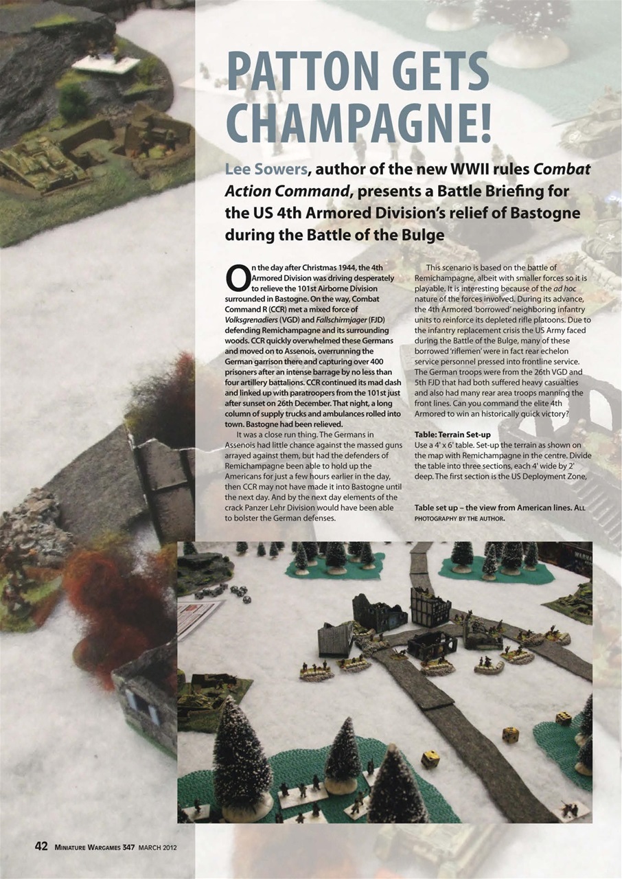 Miniature Wargames Preview Pages
