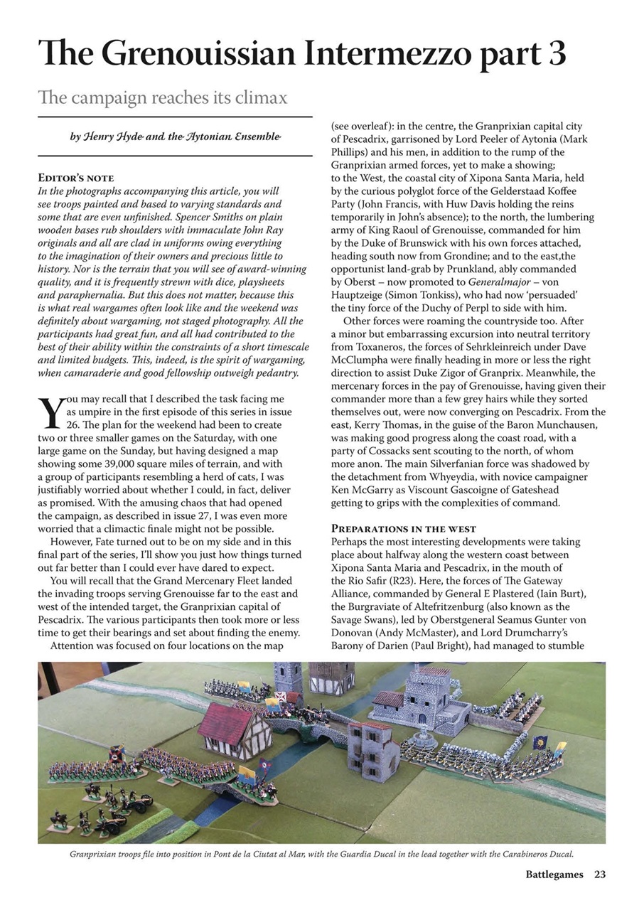 Miniature Wargames Preview Pages