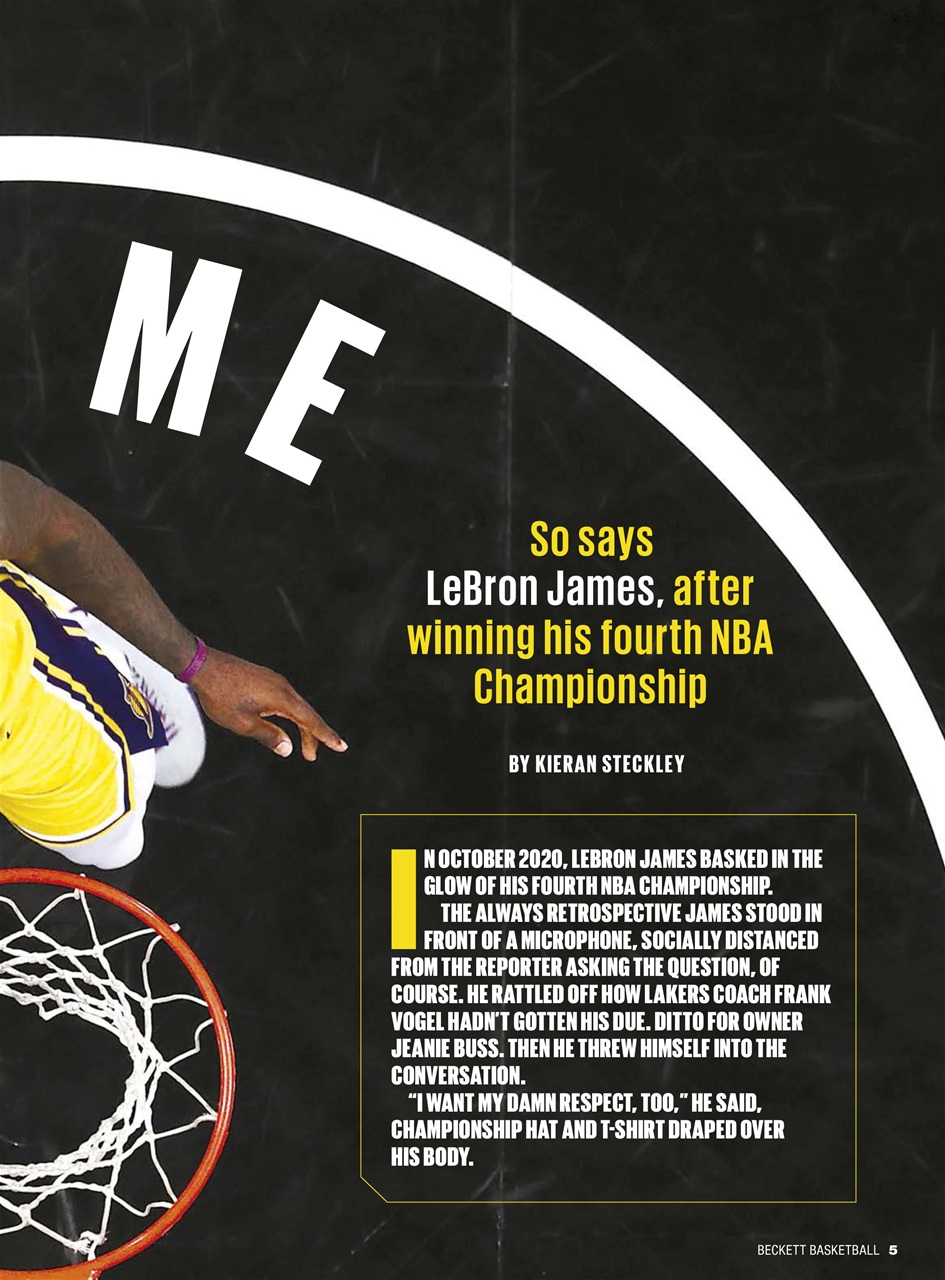 Beckett Basketball Magazine Preview Pages