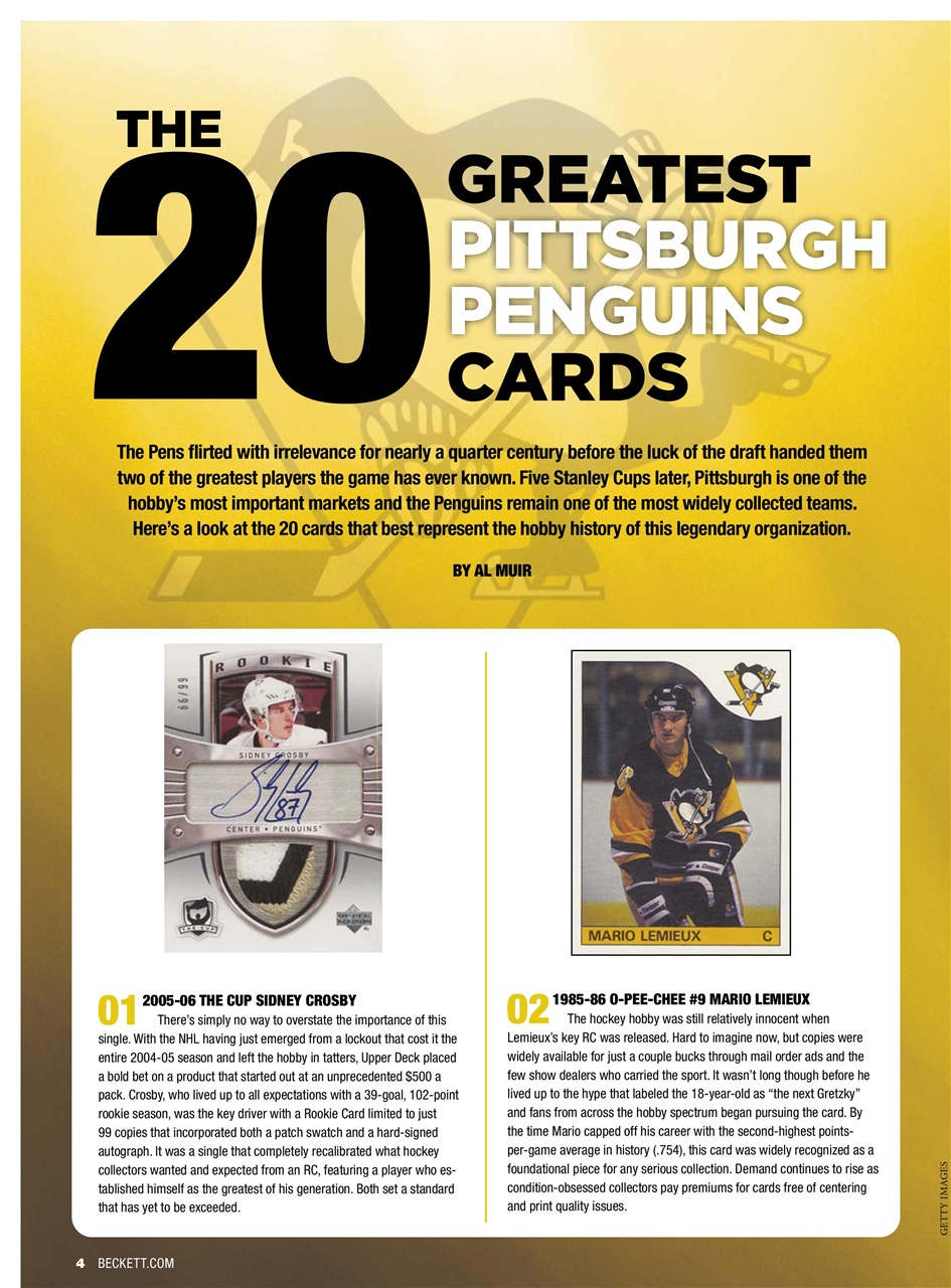 Beckett Hockey Magazine Preview Pages