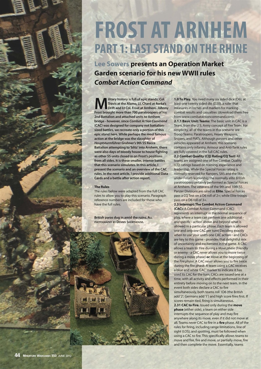 Miniature Wargames Preview Pages
