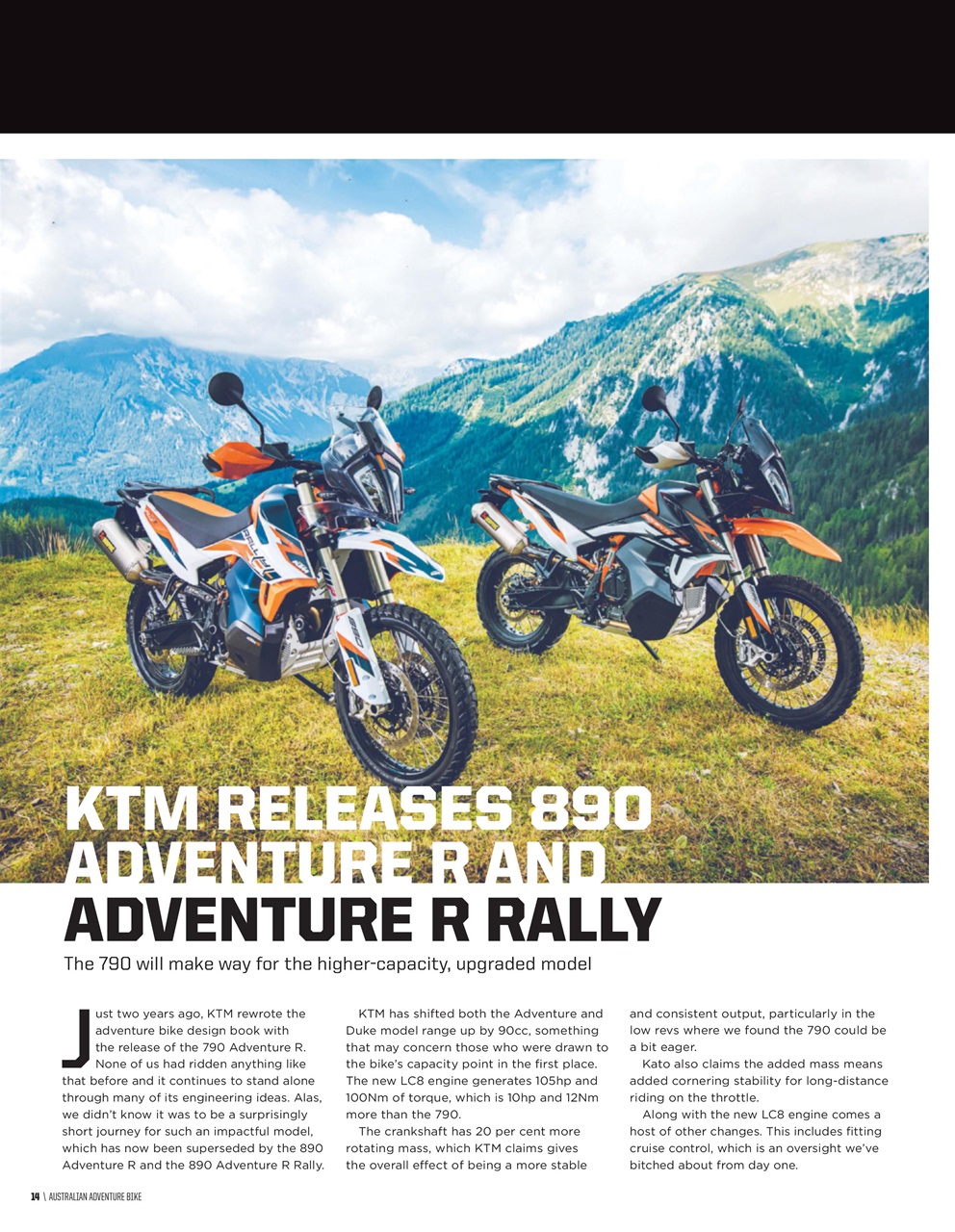 Australian Adventure Bike Preview Pages
