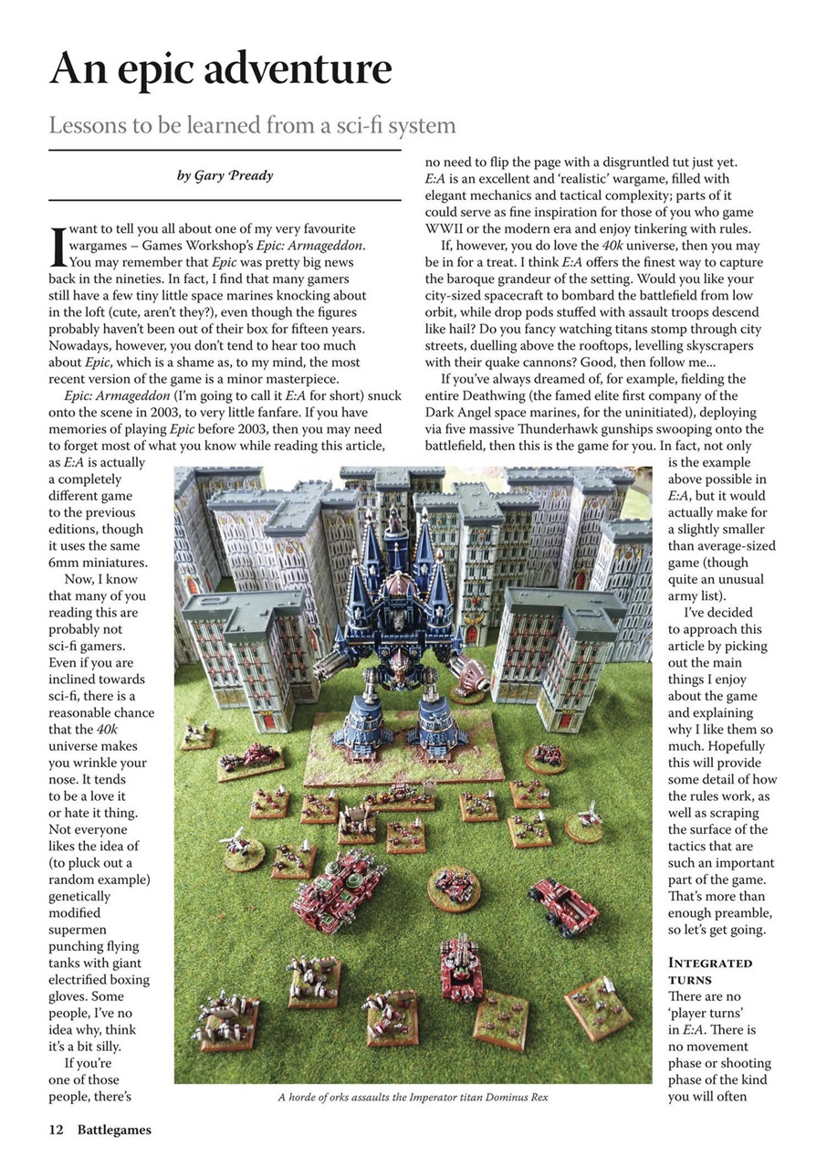 Miniature Wargames Preview Pages