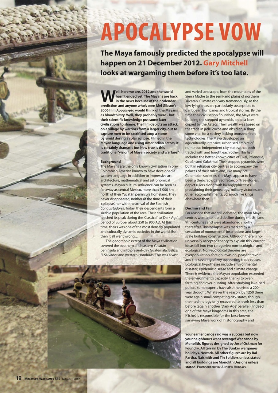 Miniature Wargames Preview Pages