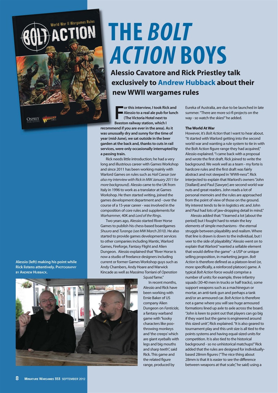 Miniature Wargames Preview Pages