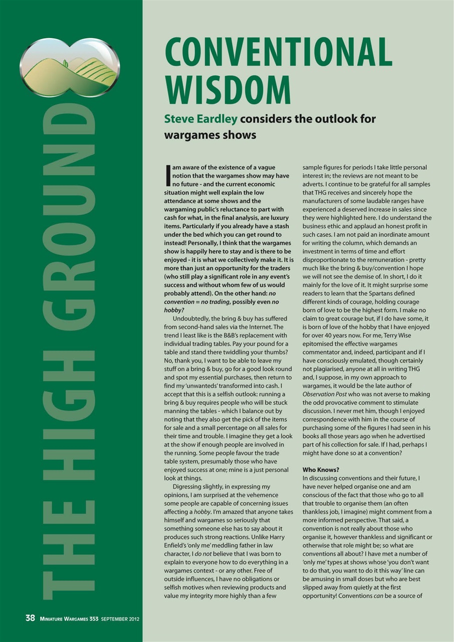 Miniature Wargames Preview Pages