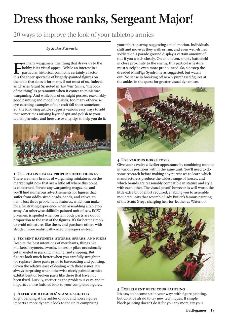 Miniature Wargames Preview Pages