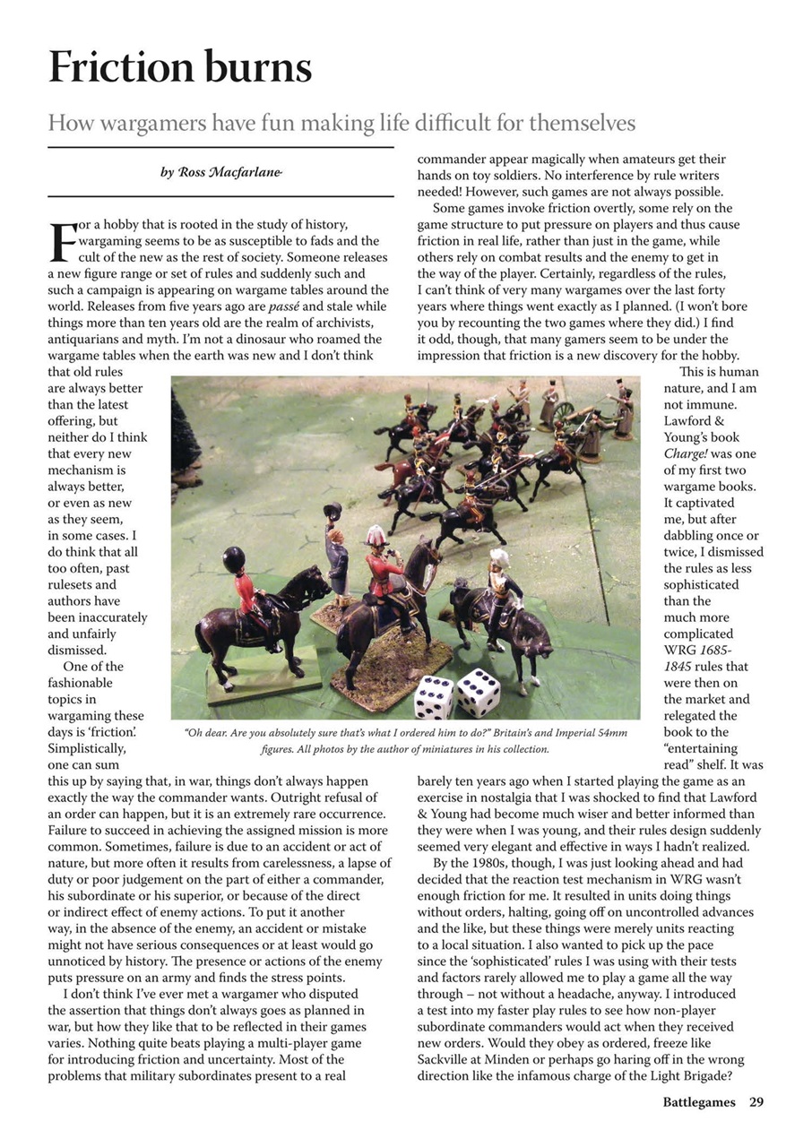 Miniature Wargames Preview Pages