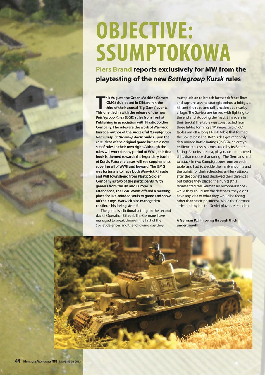Miniature Wargames Preview Pages