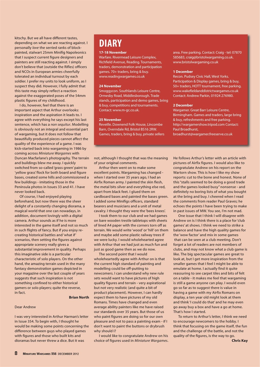 Miniature Wargames Preview Pages