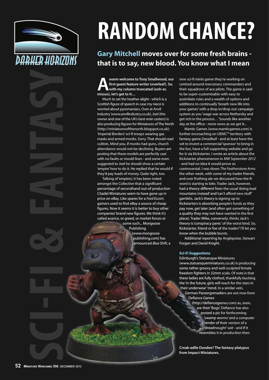 Miniature Wargames Preview Pages