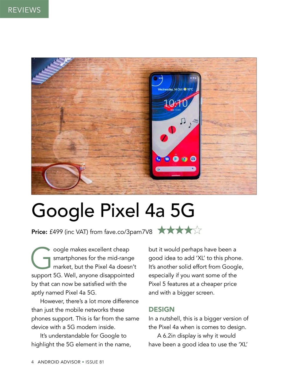 Android Advisor Preview Pages