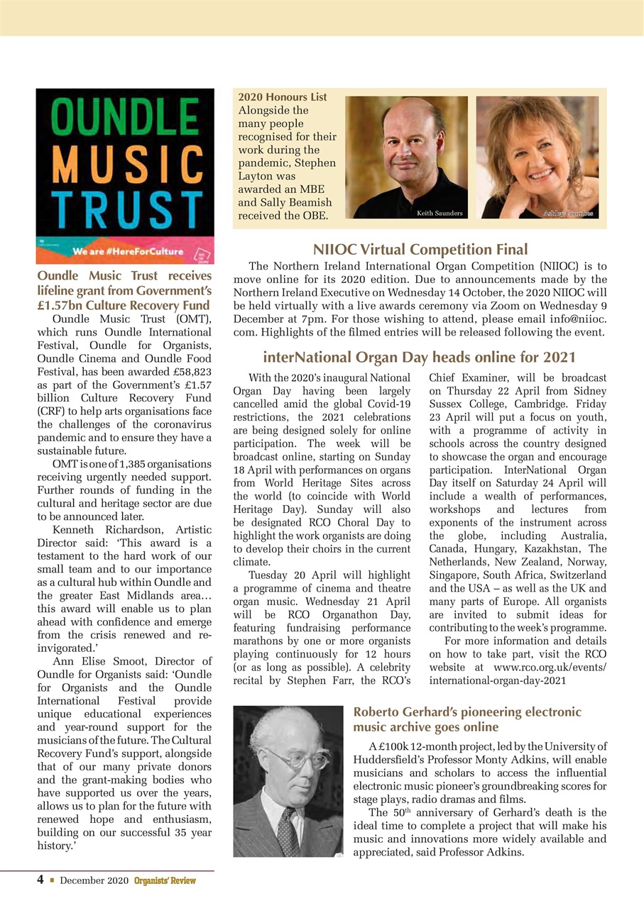 Organists' Review Preview Pages
