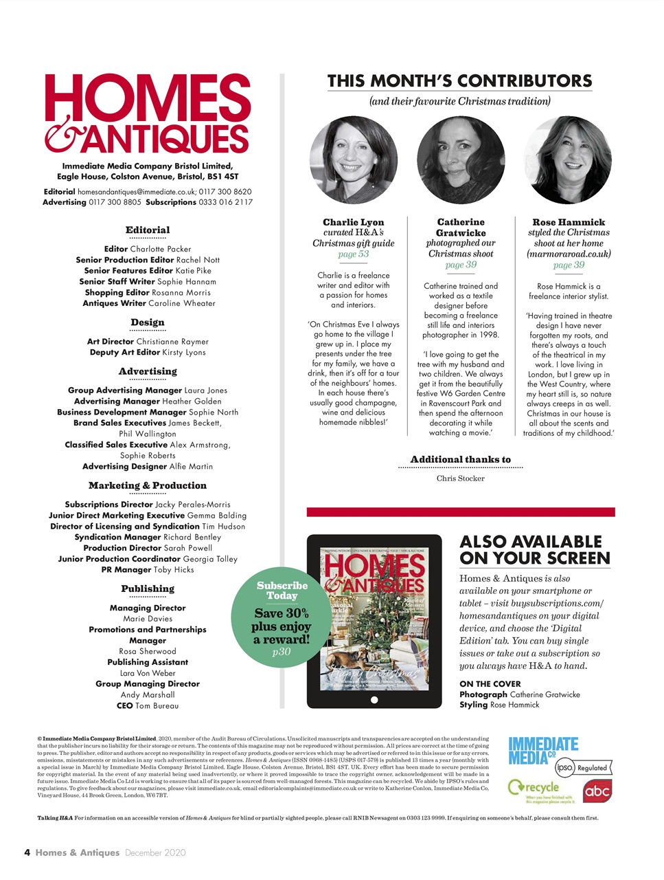 Homes & Antiques Magazine Preview Pages
