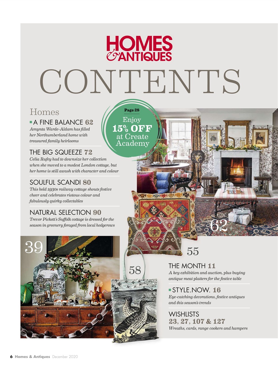 Homes & Antiques Magazine Preview Pages