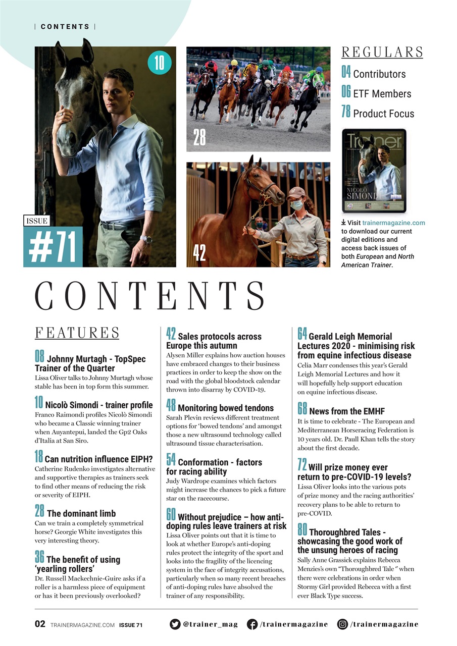 European Trainer Magazine - horse racing Preview Pages