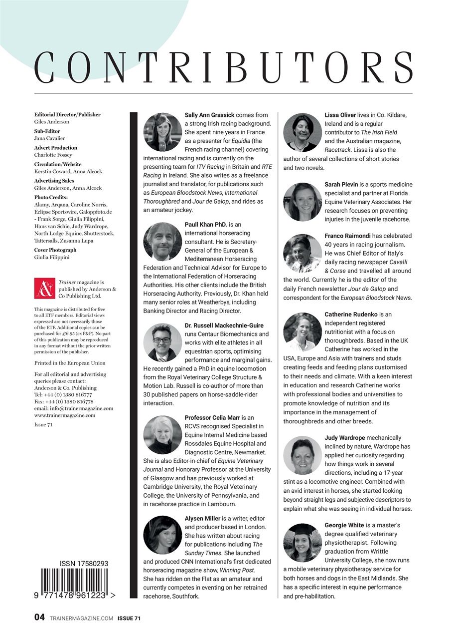 European Trainer Magazine - horse racing Preview Pages
