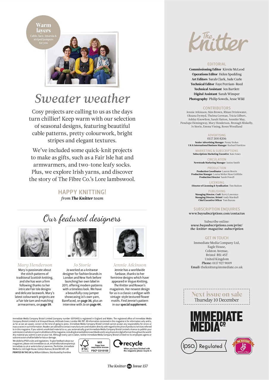 The Knitter Preview Pages