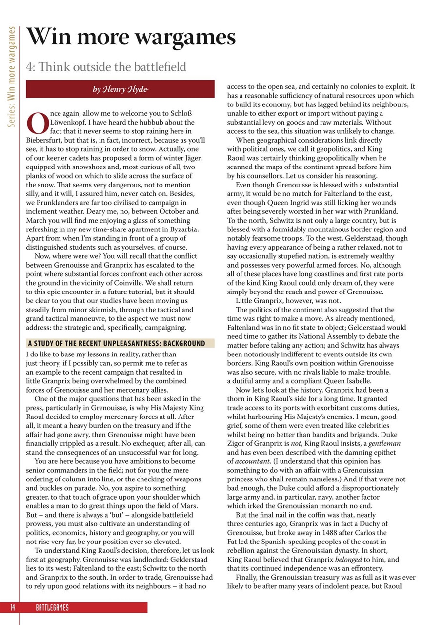 Miniature Wargames Preview Pages