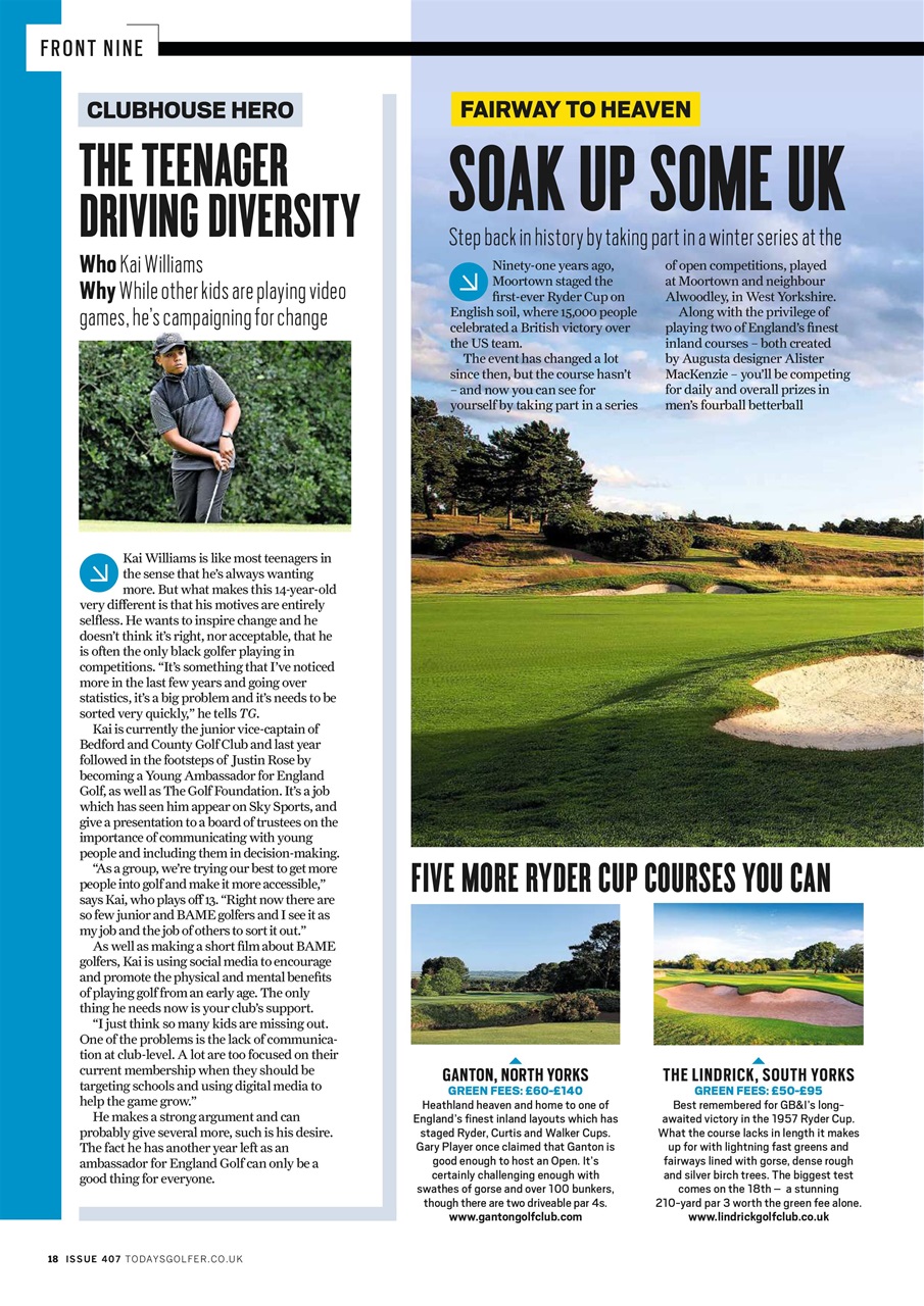 Today's Golfer Preview Pages