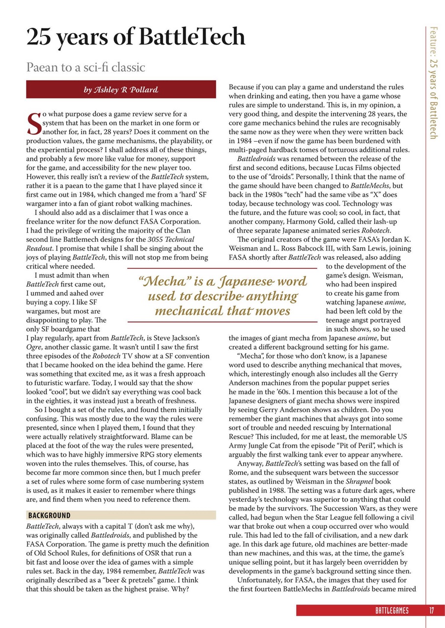 Miniature Wargames Preview Pages