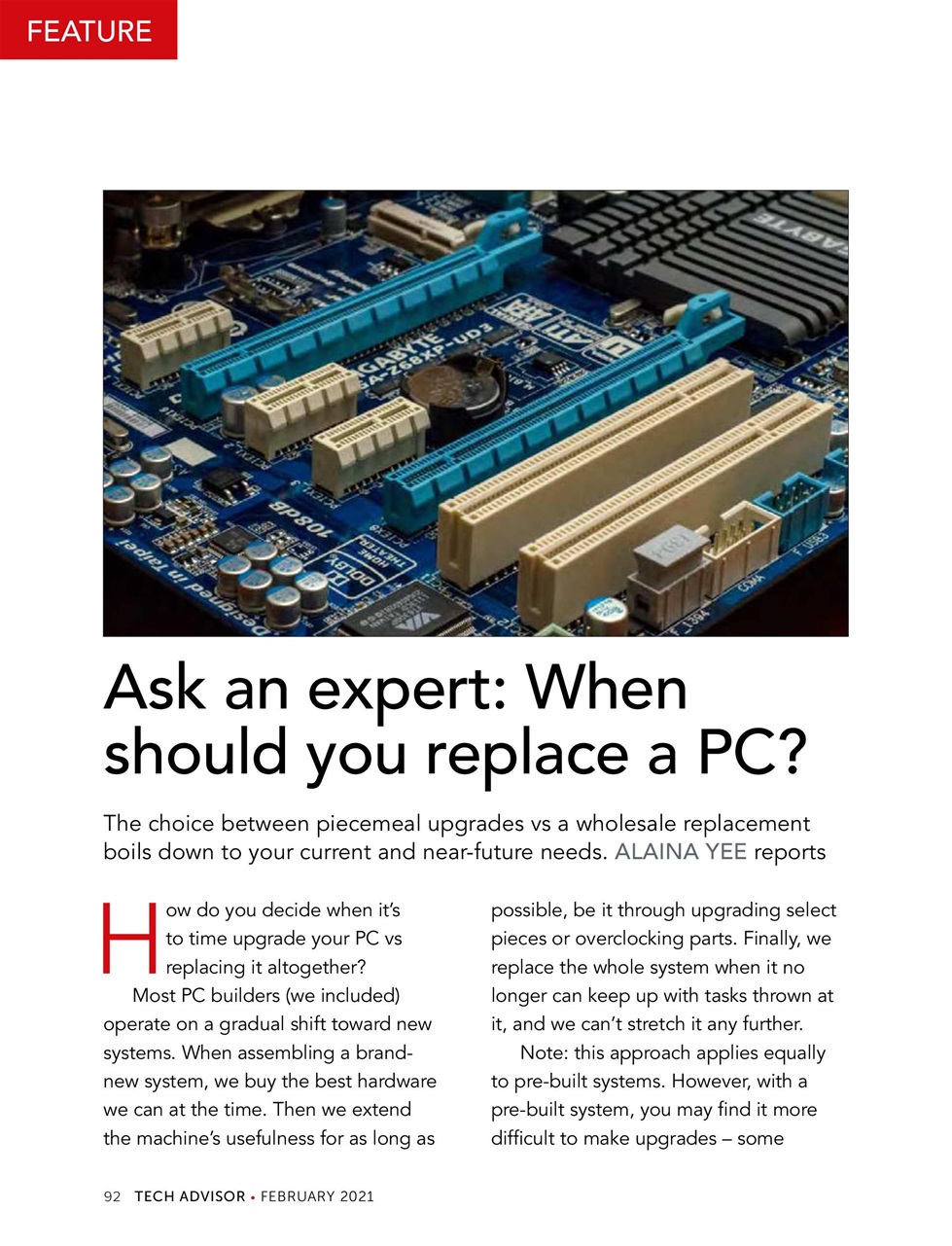 Tech Advisor Preview Pages