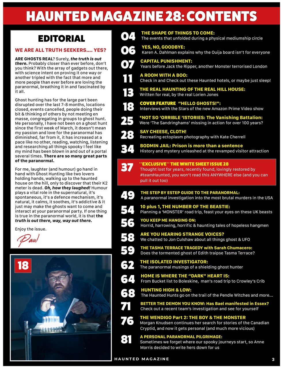 Haunted Magazine Preview Pages