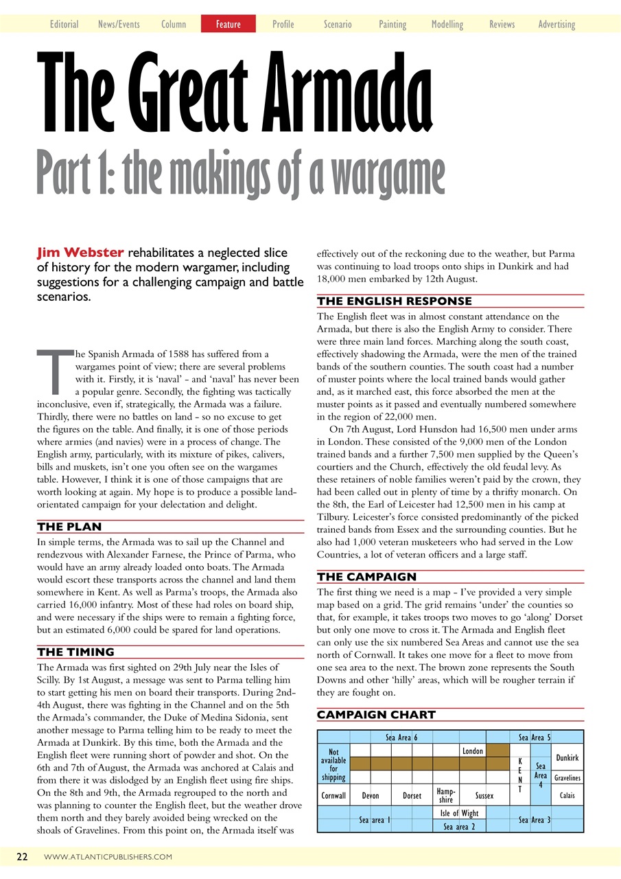 Miniature Wargames Preview Pages