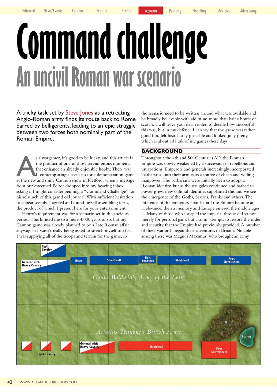 Miniature Wargames Preview Pages