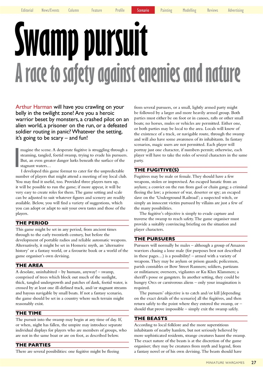 Miniature Wargames Preview Pages