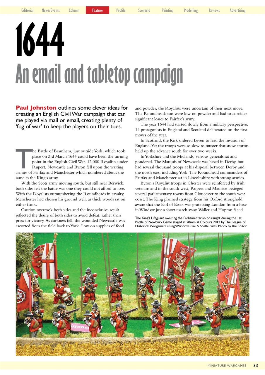Miniature Wargames Preview Pages