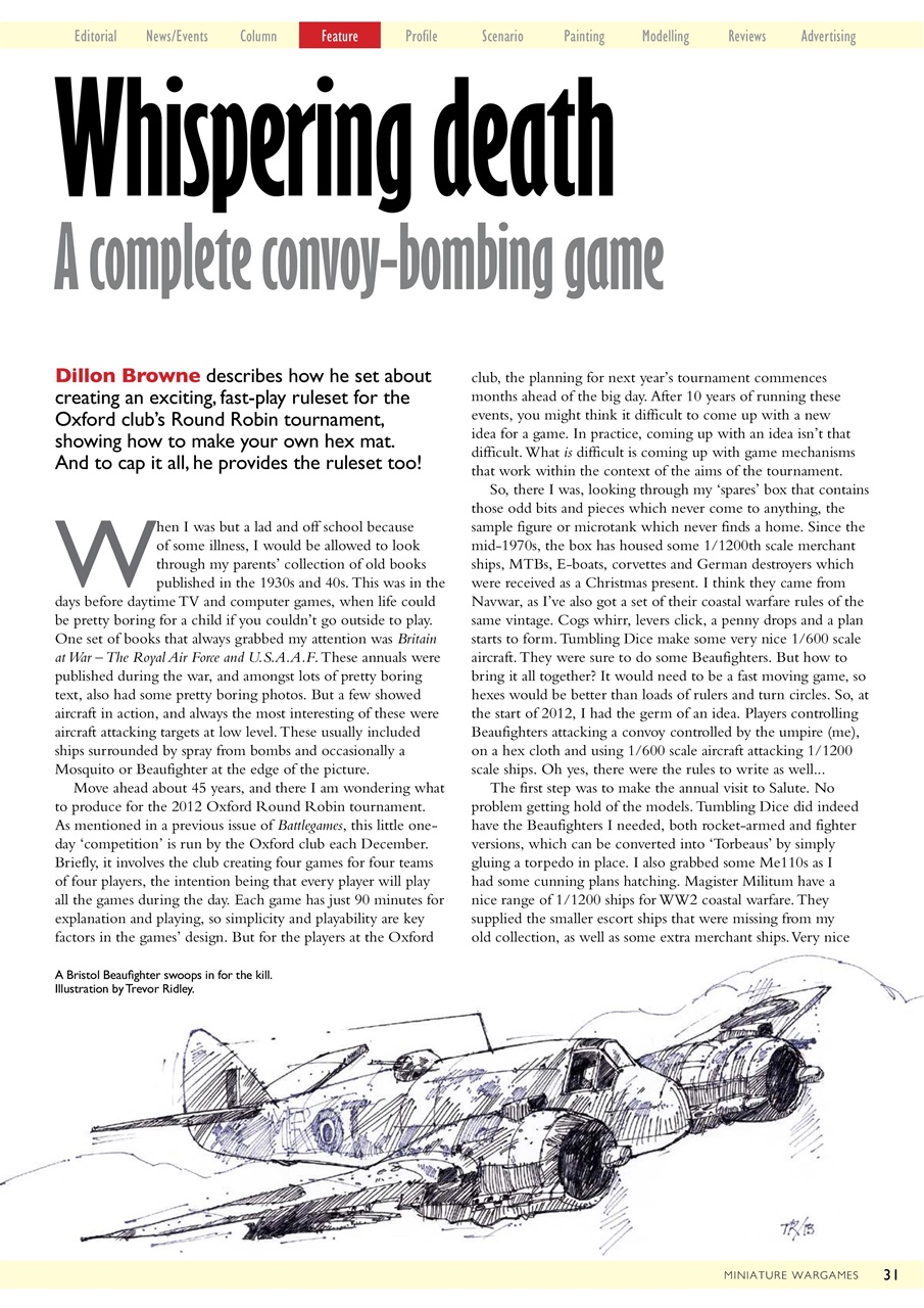 Miniature Wargames Preview Pages