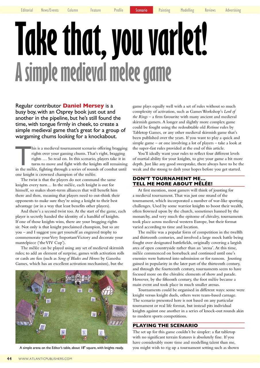 Miniature Wargames Preview Pages