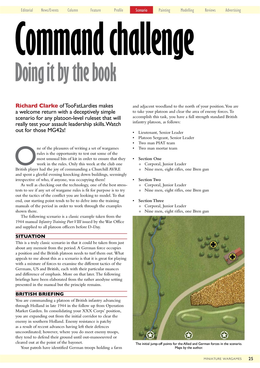 Miniature Wargames Preview Pages