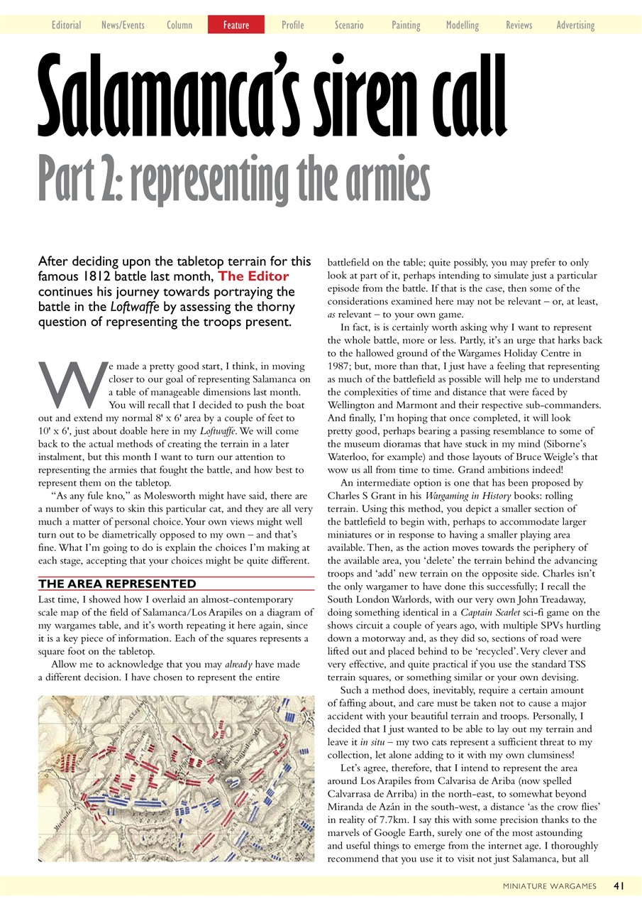 Miniature Wargames Preview Pages