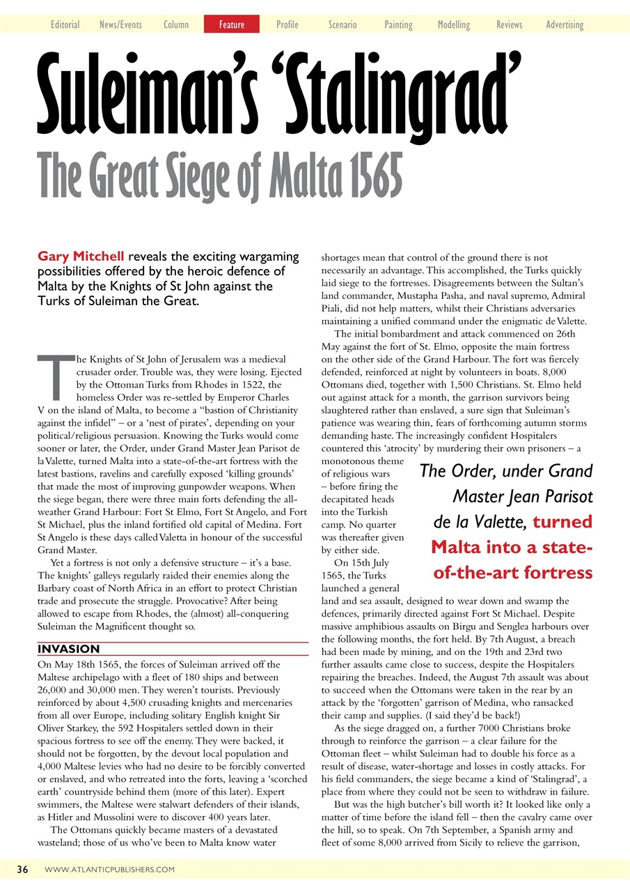 Miniature Wargames Preview Pages