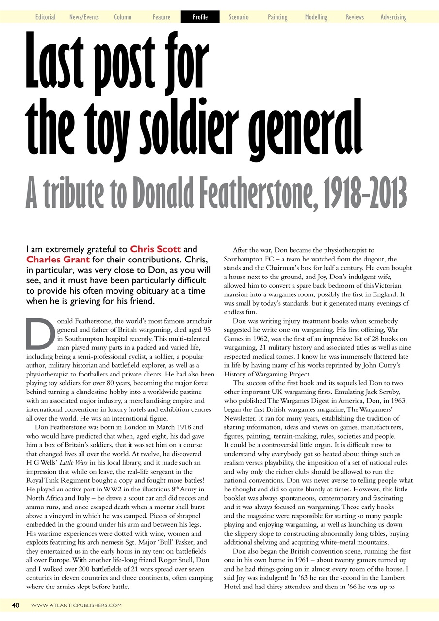 Miniature Wargames Preview Pages