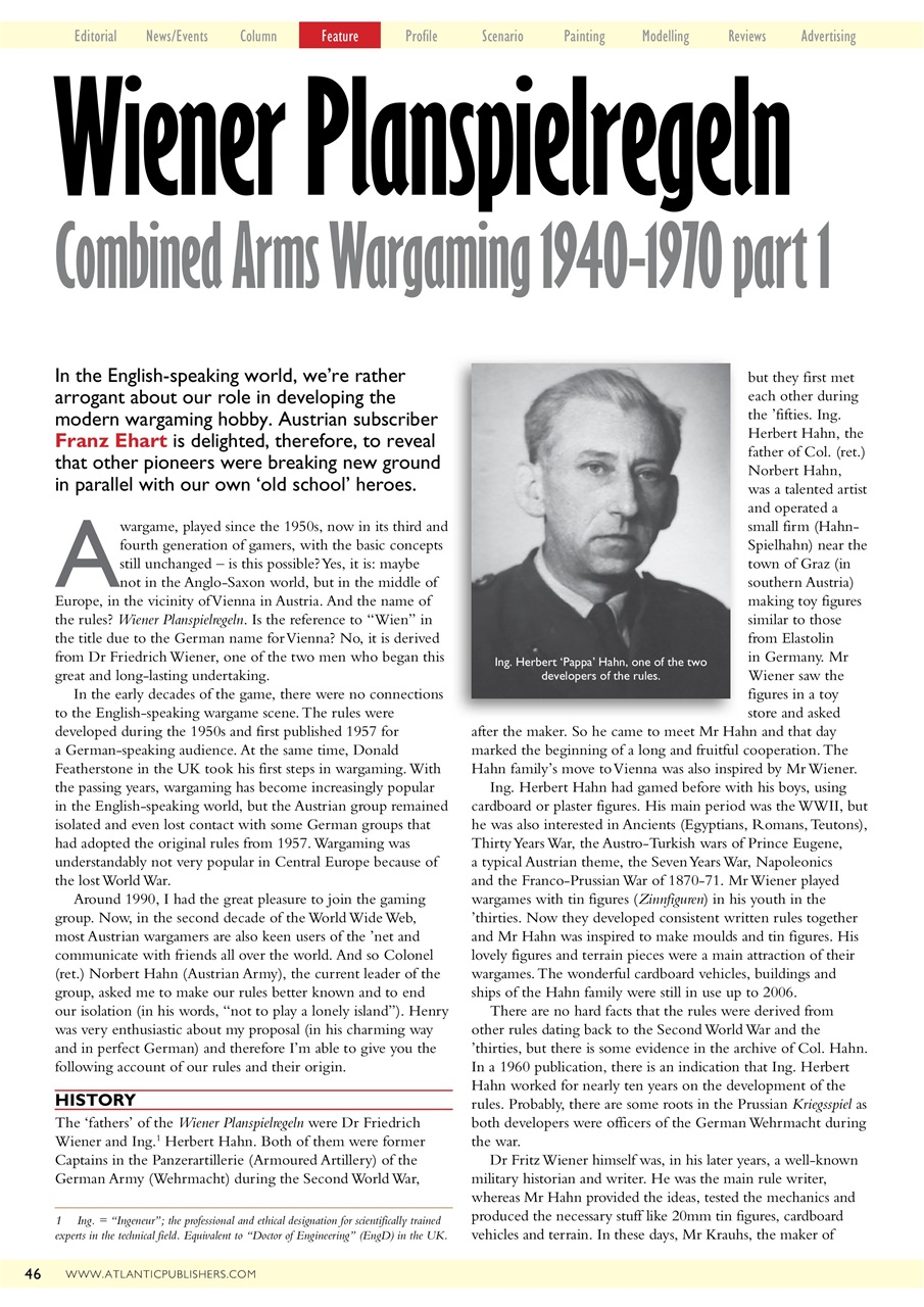 Miniature Wargames Preview Pages