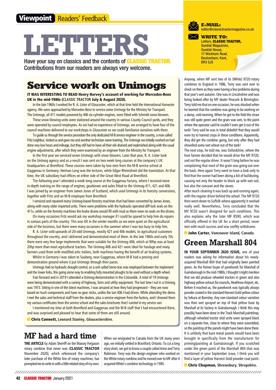 Classic Tractor Preview Pages