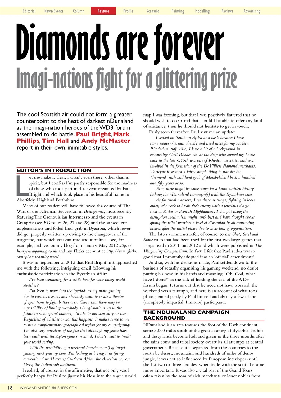 Miniature Wargames Preview Pages