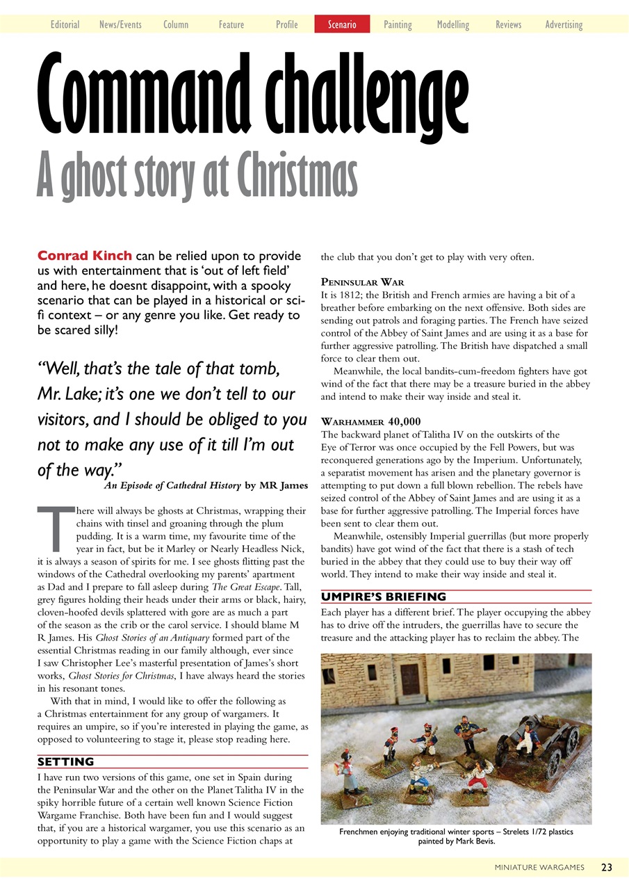 Miniature Wargames Preview Pages