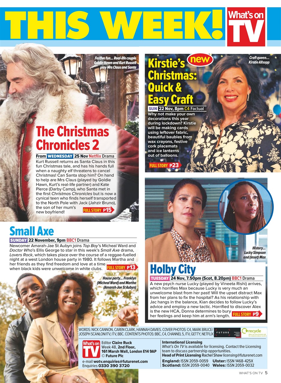 What's on TV Preview Pages