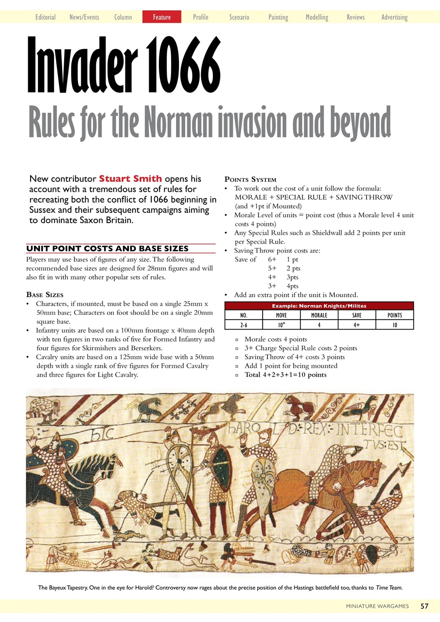 Miniature Wargames Preview Pages