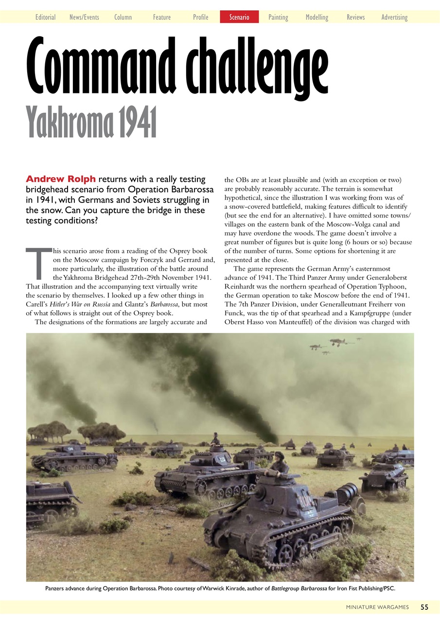 Miniature Wargames Preview Pages