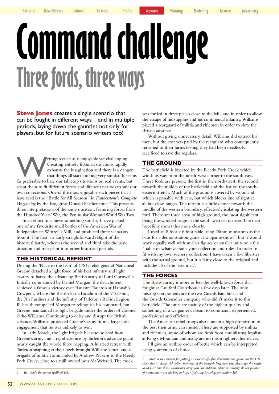 Miniature Wargames Preview Pages